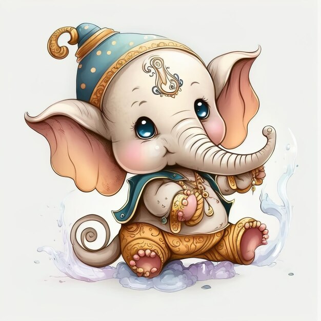 Fundo de Lord Ganpati para o festival de Ganesh Chaturthi da ilustração da Índia