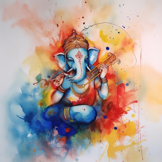 Fundo de Lord Ganpati para o festival de Ganesh Chaturthi da ilustração da Índia