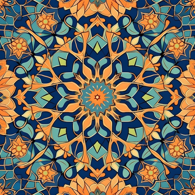 fundo de luxo mandala islâmico