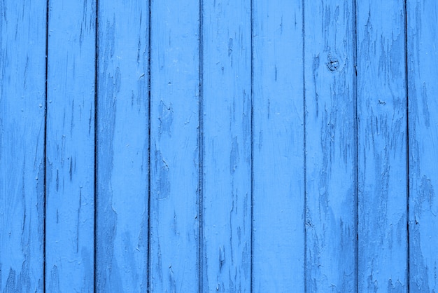 Fundo de madeira azul das placas, textura. Copie o espaço. Cor da tendência do ano 2020 classic blue