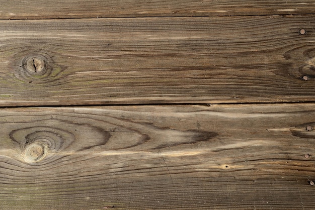 Fundo de madeira Pranchas de madeira velhas, cor marrom, vista superior, cópia espaço