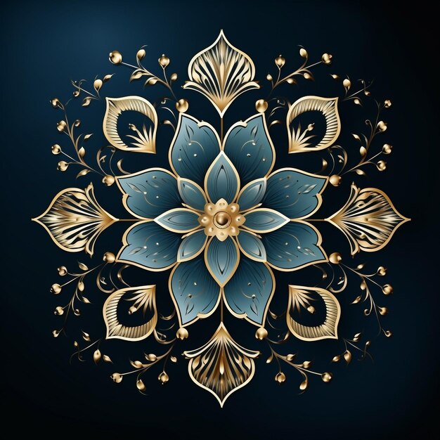 Fundo de mandala de luxo com padrão de arabesco dourado Mandala decorativa estilo leste islâmico árabe