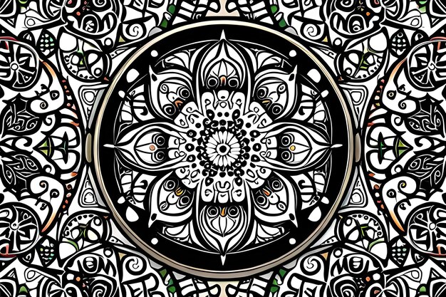 fundo de mandala floral abstrato