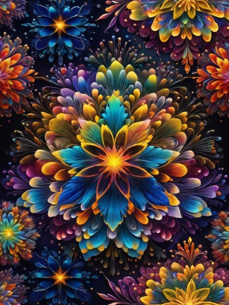 Foto fundo de mandalas coloridas