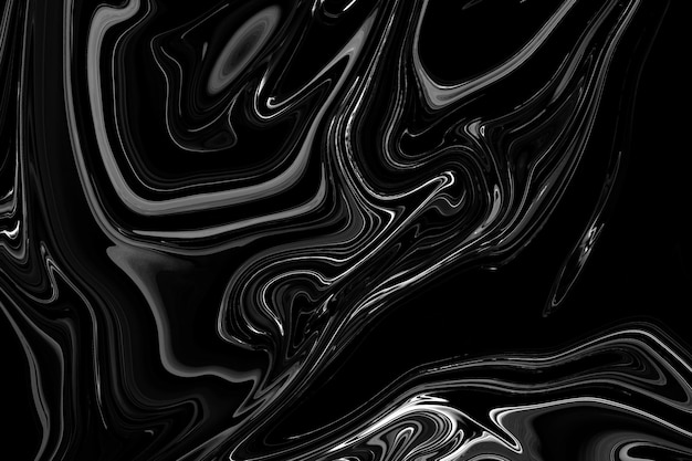 Fundo de mármore líquido preto abstrato textura fluida arte experimental