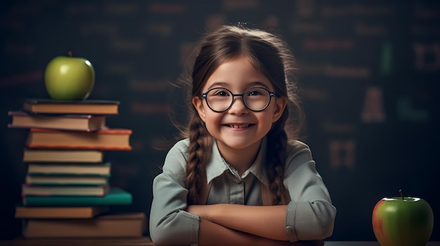 Fundo de mesa de íon colegial