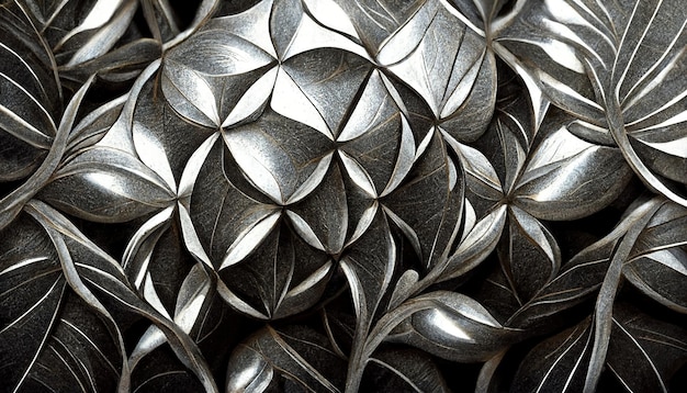 Fundo de metal de ferro de aço abstrato Design de superfície metálica artística ilustração 3D