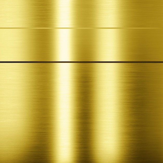 Foto fundo de metal dourado renderização em 3d de textura metálica escovada