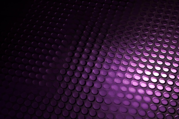 Foto fundo de metal roxo com superfície perfurada close-up