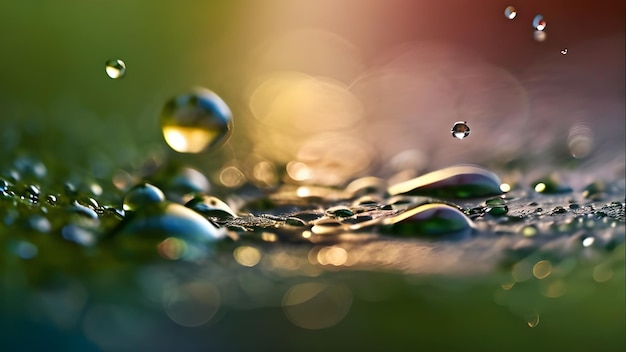 Foto fundo de mídia social de gotas de água