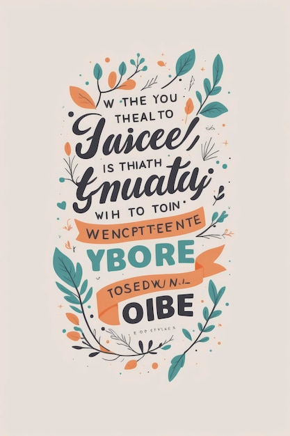 Foto fundo de modelo de qoutes com texto aleatório dem