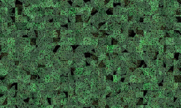 fundo de mosaico de pontos de círculo preto e verde