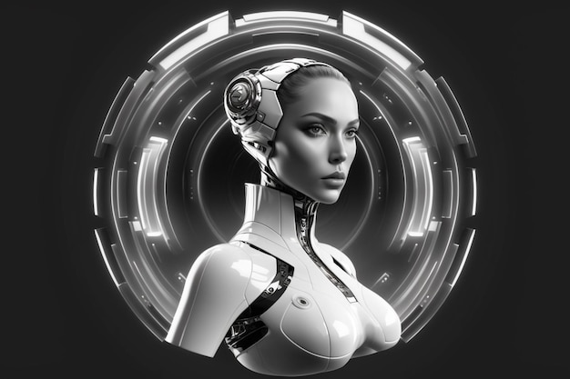 Fundo de mulher robô Criado com tecnologia Ai generativa