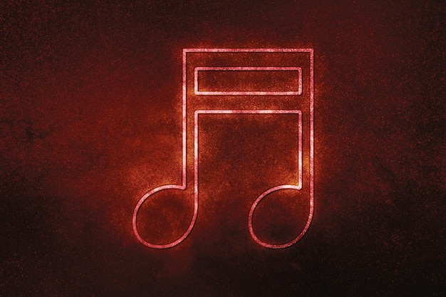 Foto fundo de música com símbolo de semicolcheias irradiado