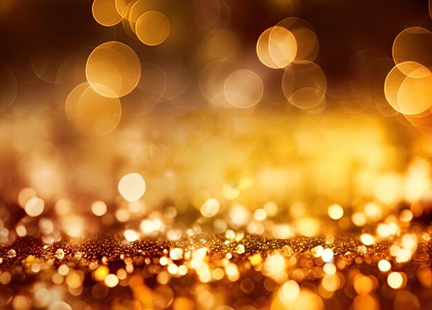 Foto fundo de natal com bokeh dourado generative ai