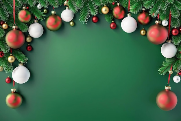 Fundo de Natal com ornamentos e decorações