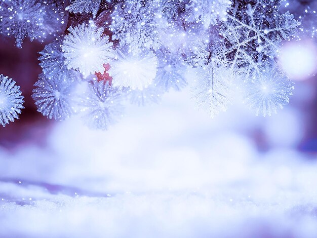 fundo de Natal de inverno com neve bokeh espaço de cópia foto de alta qualidade