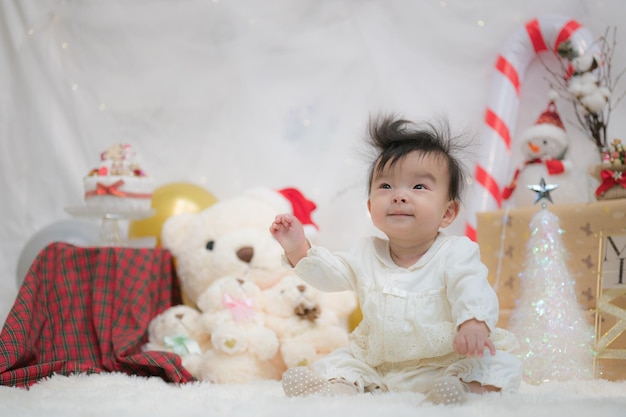 fundo de natal e bebê