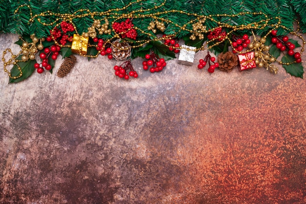 Fundo de Natal e caixa de presente de feliz ano novo