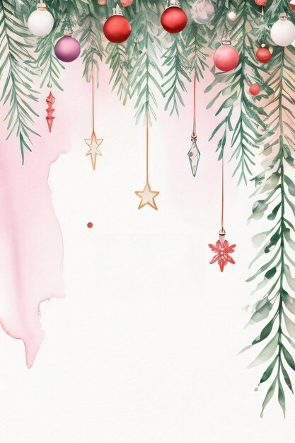 Foto fundo de natal em aquarela para texto