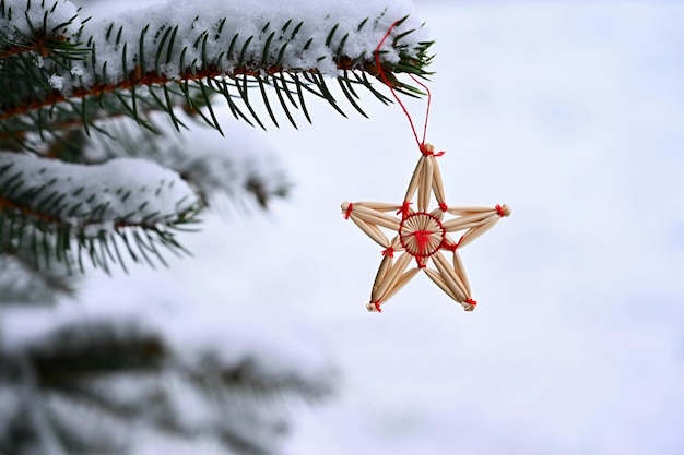 Fundo de Natal Linda decoração para as férias de inverno e o período do Advento Árvore de Natal decorada