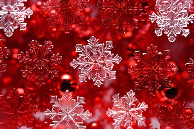 Fundo de Natal vermelho com flocos de neve Fundo de Nadal vermelho com Flocos de Neve