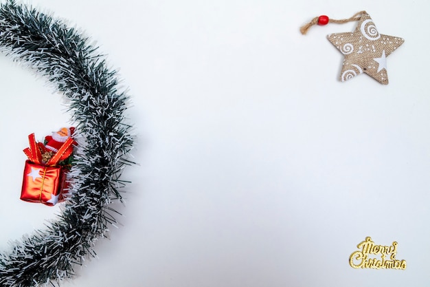 Fundo de natal. vista superior com espaço de cópia.