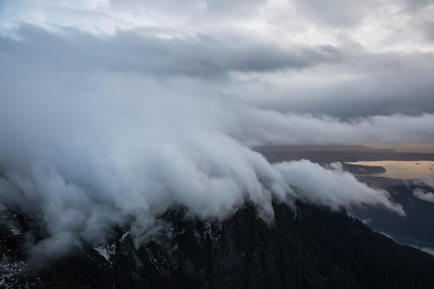 Fundo de natureza paisagem aérea canadense