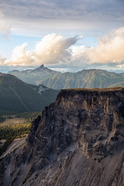 Fundo de natureza paisagem montanhosa canadense