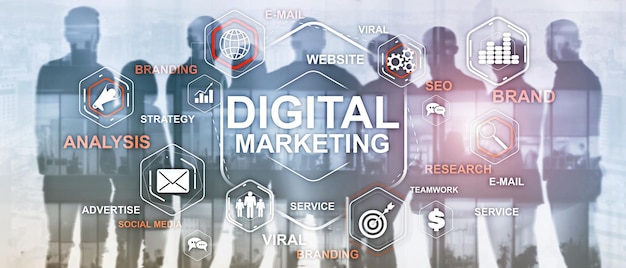 Fundo de negócios de mídia mista de marketing digital