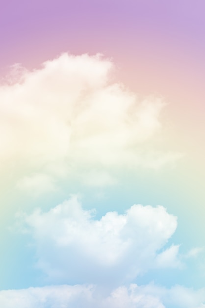 Fundo de nuvem com uma cor pastel