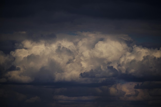 Fundo de nuvens de tempestade antes do céu dramático da chuva
