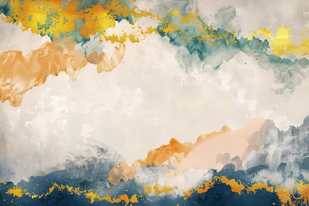 Fundo de obras de arte abstrata moderna Arte de parede moderna e elegante em cinza laranja