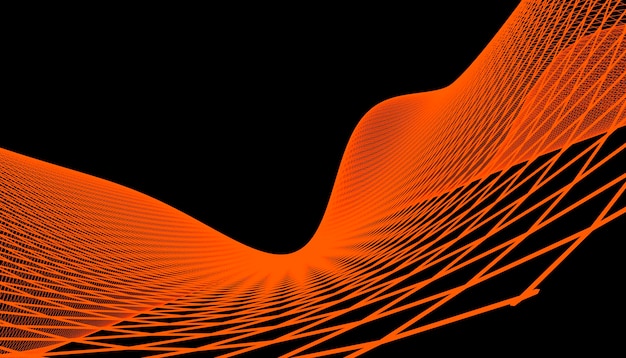 Foto fundo de onda de malha 3d abstrato estilo de tecnologia futurista fundo elegante para apresentações de negócios