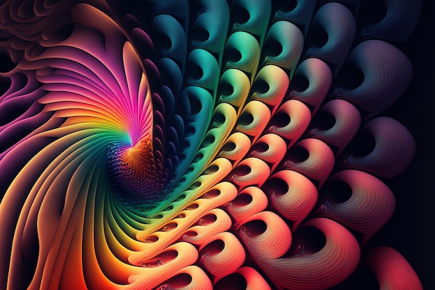 Fundo de onda gráfica colorida abstrata e ilustração 2D de papel de parede Fundo de onda gráfica colorida abstrata e ilustração 2D de papel de parede Criado com a tecnologia Generative AI