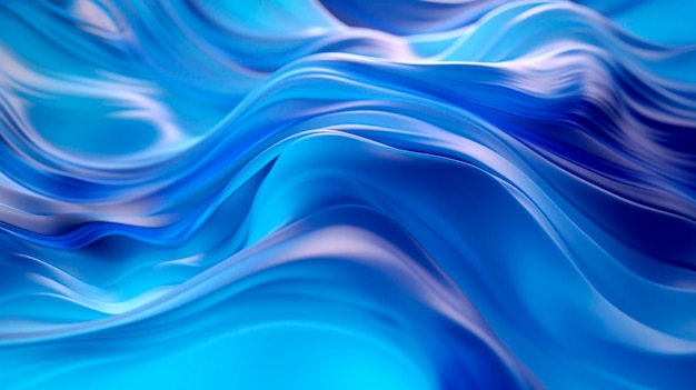 fundo de onda líquida azul abstrato fluindo líquido IA geradora