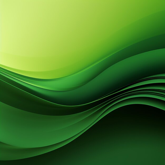 Fundo de onda verde abstrato com formas dinâmicas
