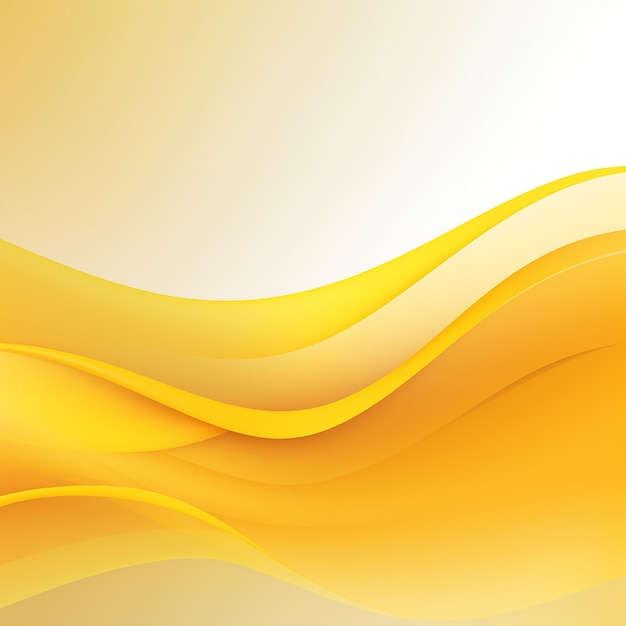 Fundo de ondas amarelo abstrato simples com modelo de apresentação de espaço