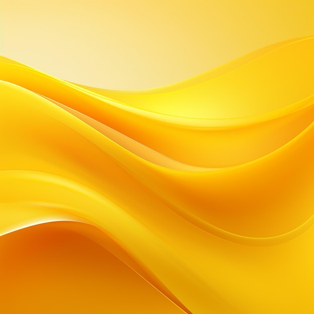 Fundo de ondas amarelo abstrato simples com modelo de apresentação de espaço