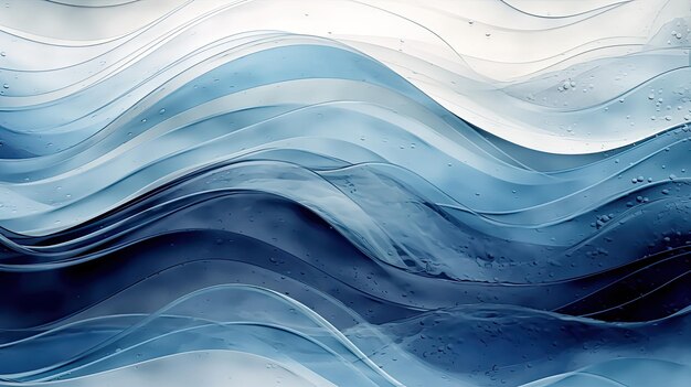 fundo de ondas azuis e brancas abstratas