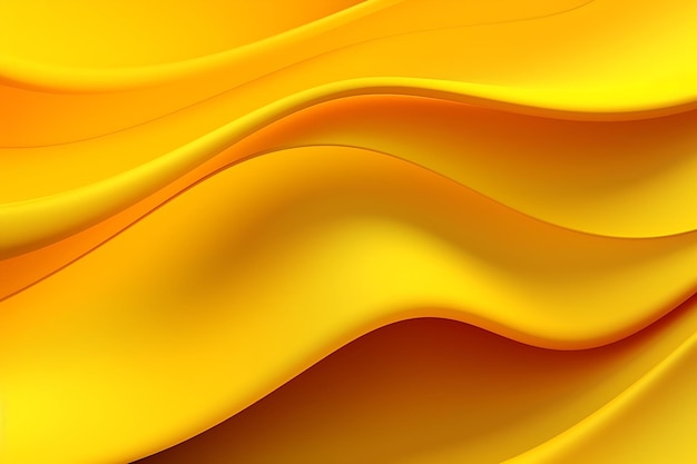 Fundo de ondas líquidas amarelas abstratas