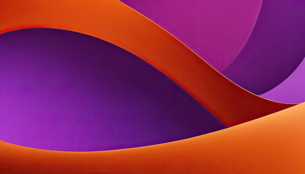 Fundo de ondas roxas e laranjas abstratas