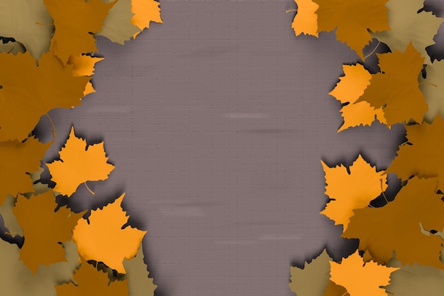 Foto fundo de outono de renderização 3d