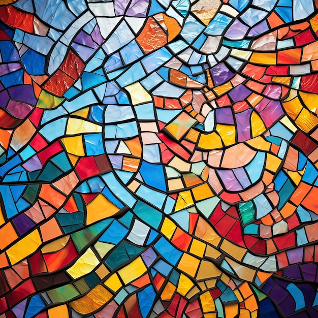 Fundo de padrão de azulejos de mosaico Generativo ai