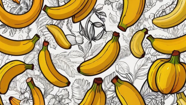 fundo de padrão de banana