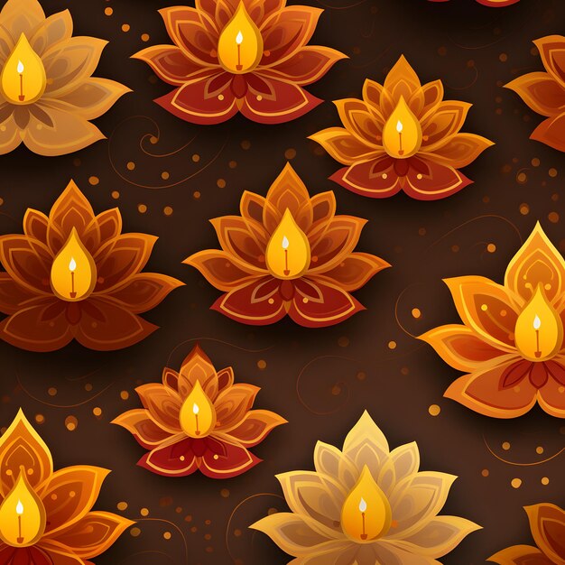 Foto fundo de padrão de celebrações do festival indiano diwali gerado por ia