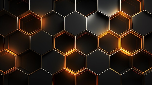 fundo de padrão de linha hexagonal elegante de vetor