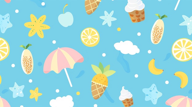 fundo de padrão sem costura de verão