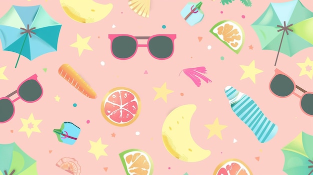 fundo de padrão sem costura de verão
