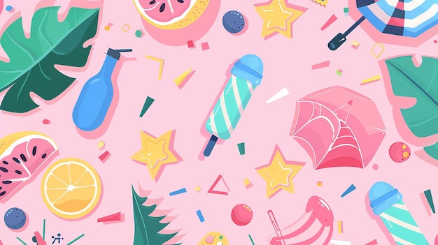 fundo de padrão sem costura de verão